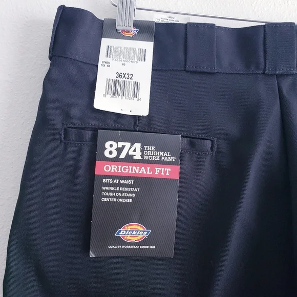 Dickies Mens Black 874 Original Fit Work Pants New With Tags - Picture 8 of 10